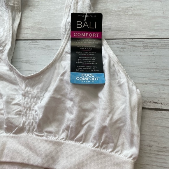 Bali Medium Comfort Bra NWT White M - Picture 3 of 5